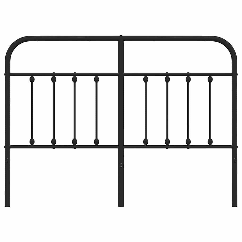 vidaXL Metalowe wymienne wezgłowie, czarne, 135 cm