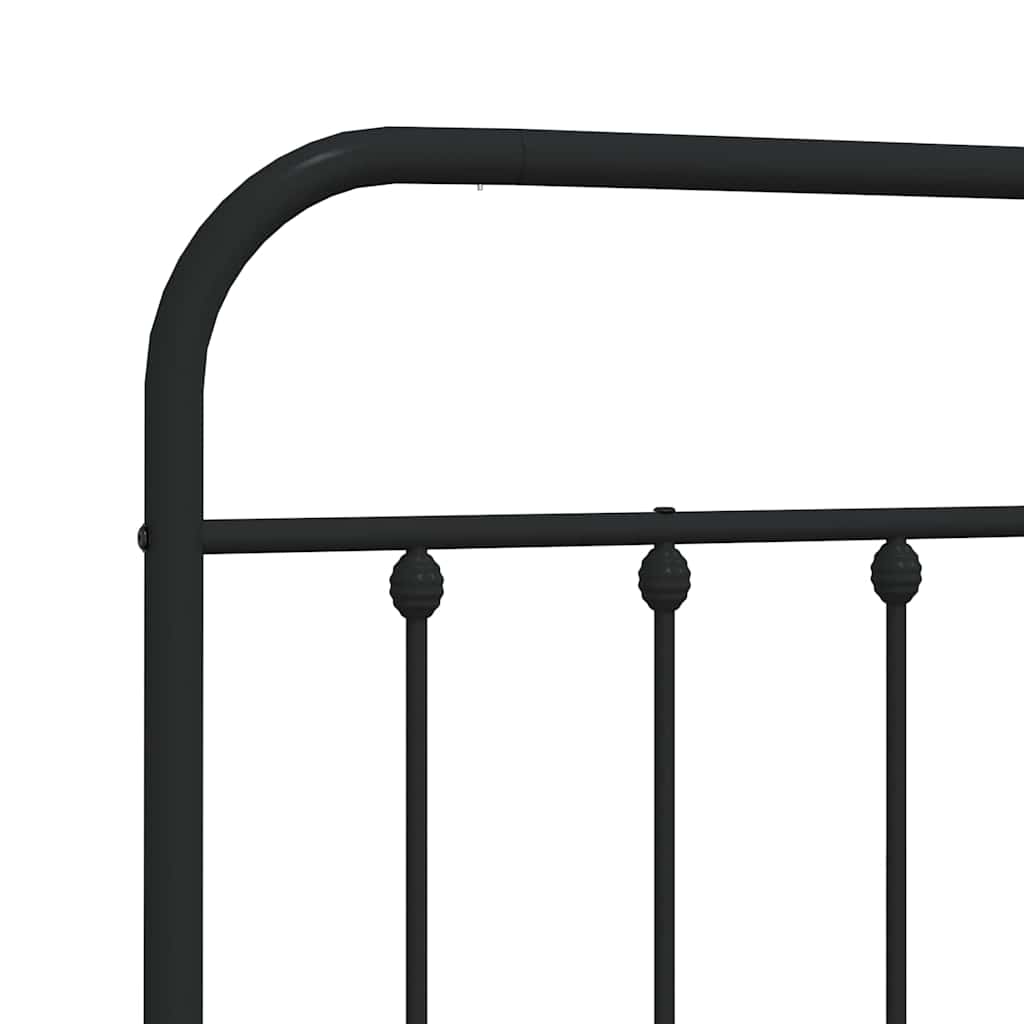 vidaXL Metalowe wymienne wezgłowie, czarne, 135 cm