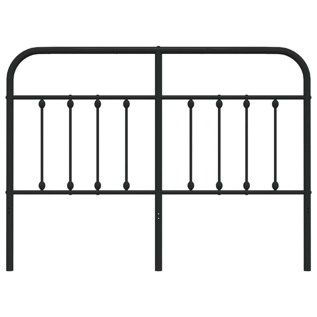 vidaXL Metalowe wymienne wezgłowie, czarne, 140 cm