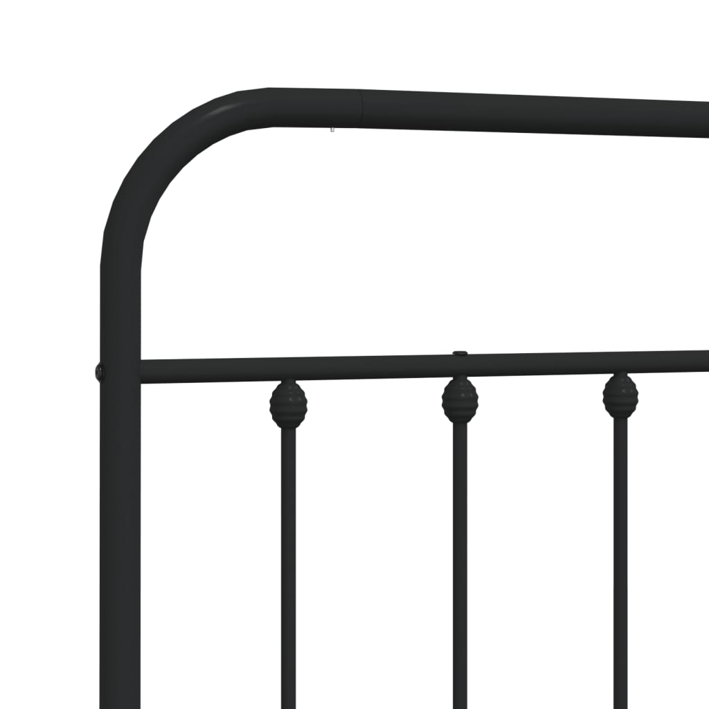 vidaXL Metalowe wymienne wezgłowie, czarne, 140 cm