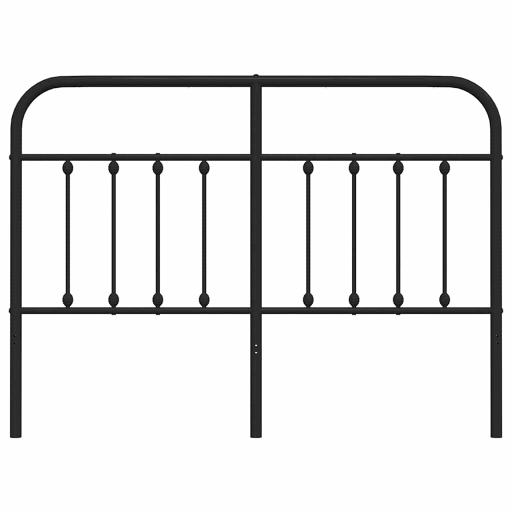 vidaXL Metalowe wymienne wezgłowie, czarne, 150 cm
