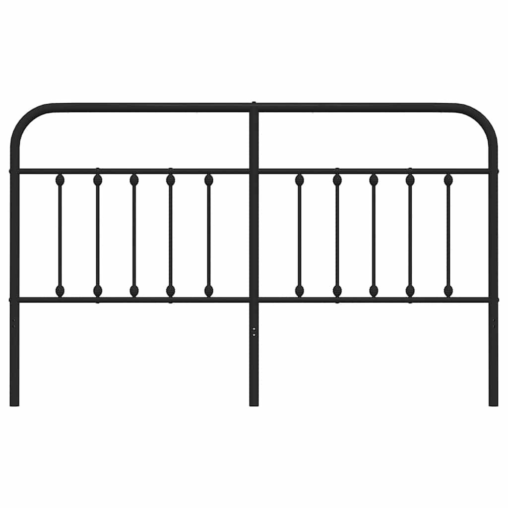 vidaXL Metalowe wymienne wezgłowie, czarne, 160 cm