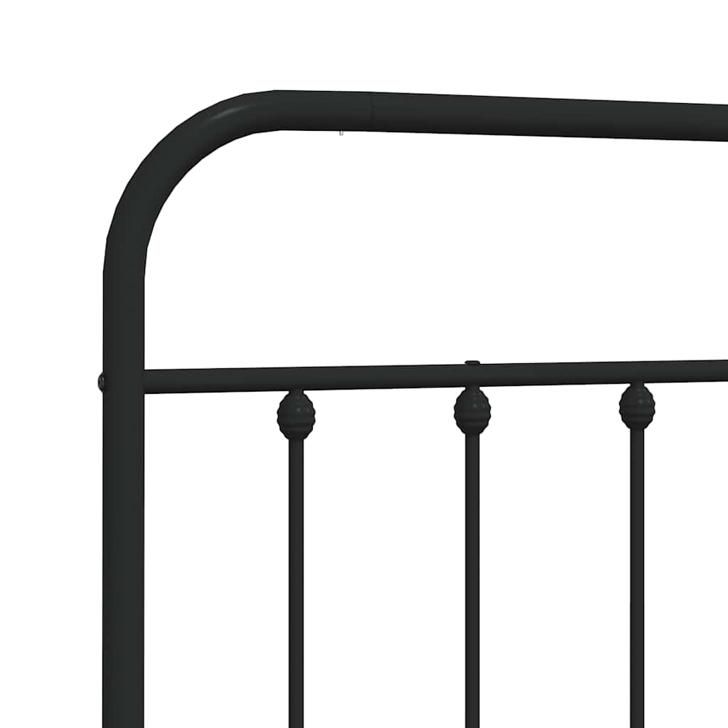 vidaXL Metalowe wymienne wezgłowie, czarne, 160 cm