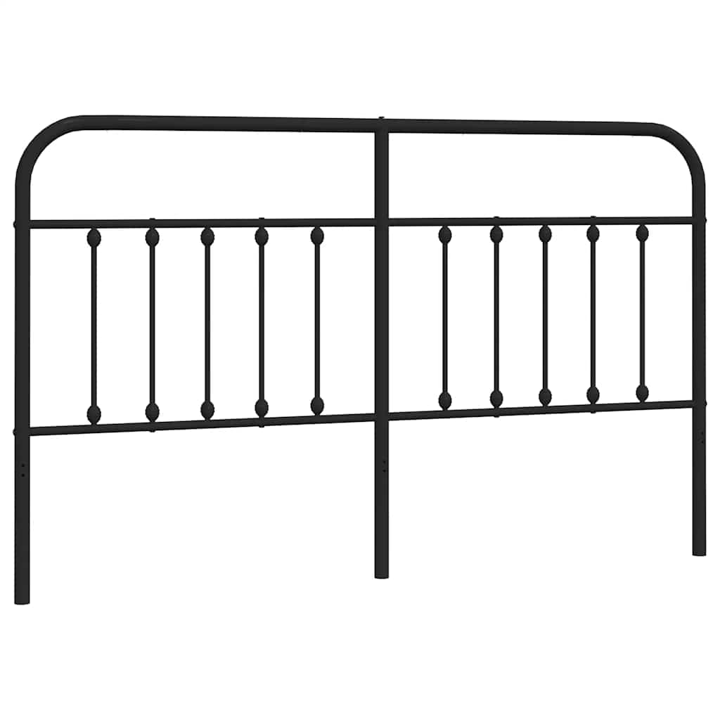 vidaXL Metalowe wymienne wezgłowie, czarne, 180 cm