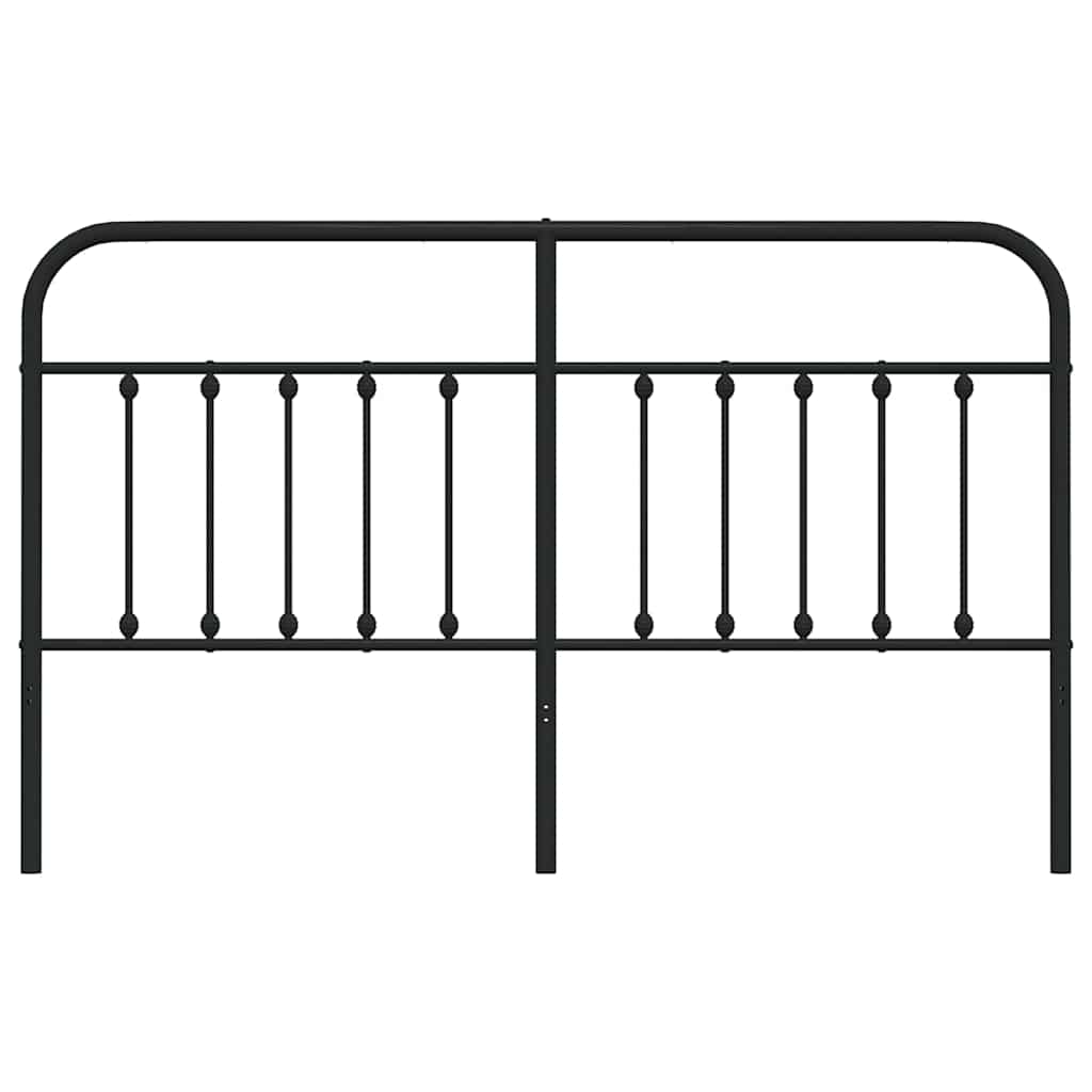 vidaXL Metalowe wymienne wezgłowie, czarne, 180 cm
