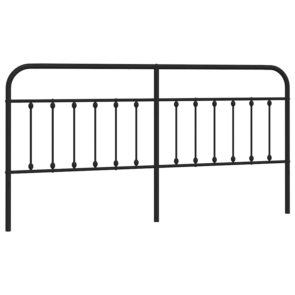 vidaXL Metalowe wymienne wezgłowie, czarne, 193 cm