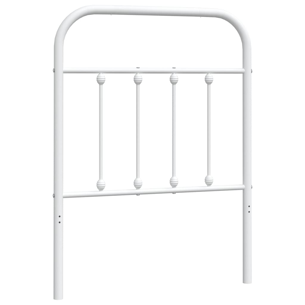 vidaXL Metalowe wymienne wezgłowie, białe, 75 cm