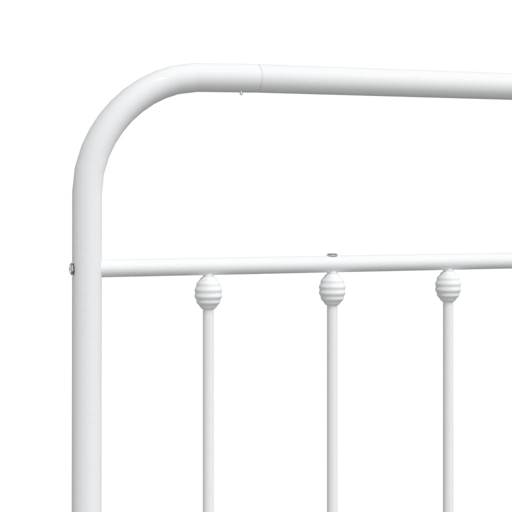 vidaXL Metalowe wymienne wezgłowie, białe, 75 cm