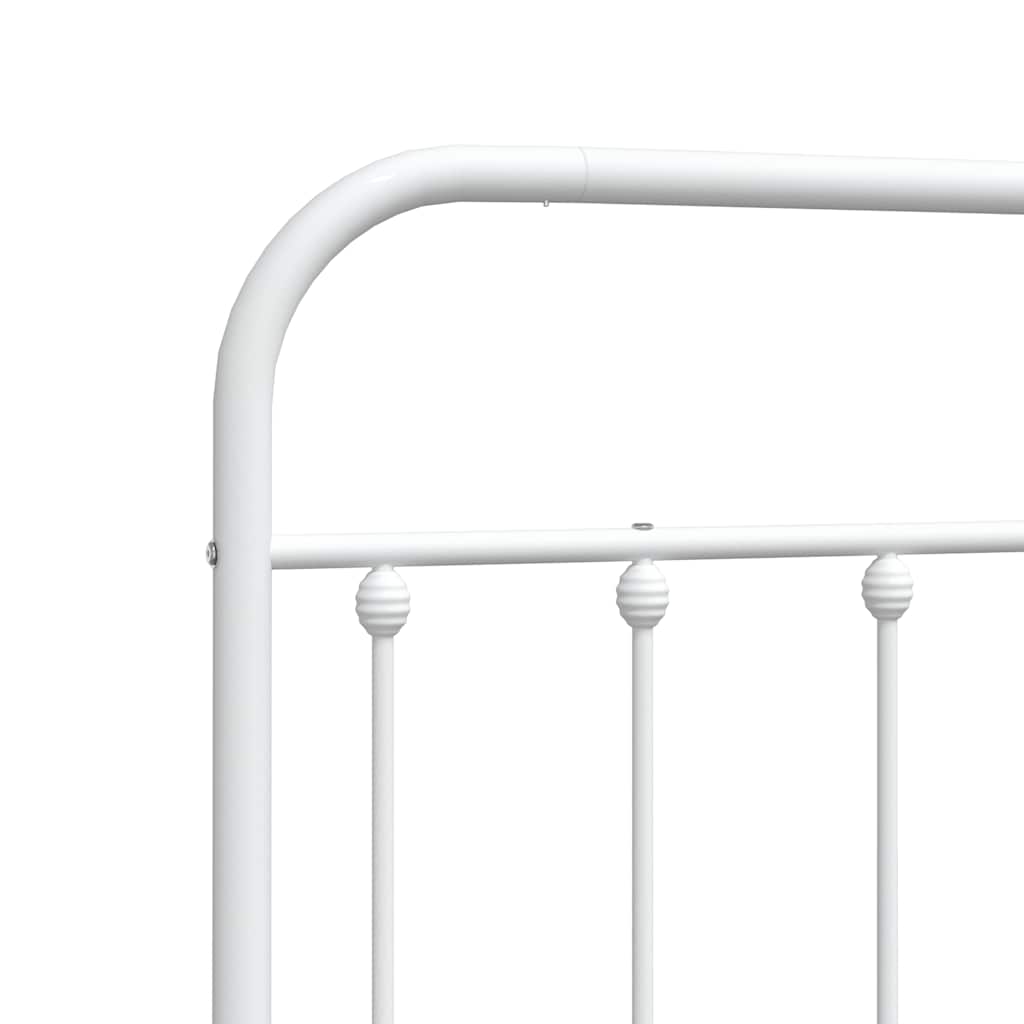 vidaXL Metalowe wymienne wezgłowie, białe, 100 cm