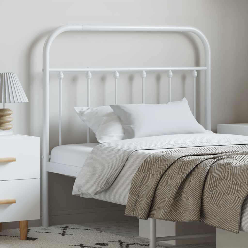 vidaXL Metalowe wymienne wezgłowie, białe, 100 cm