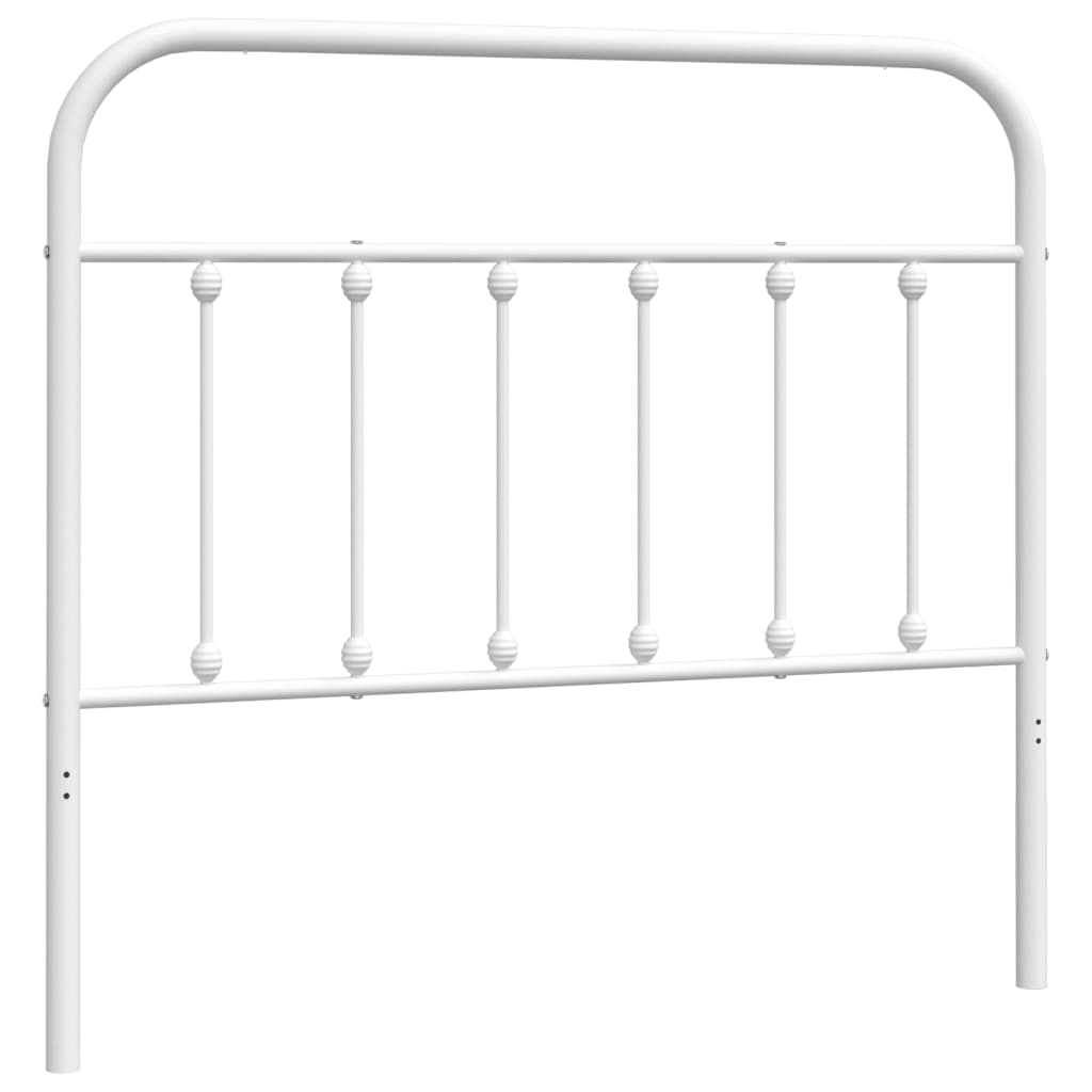 vidaXL Metalowe wymienne wezgłowie, białe, 107 cm