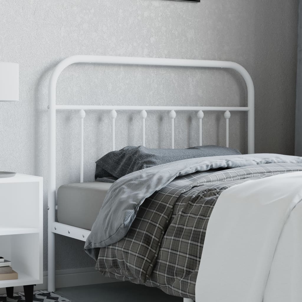 vidaXL Metalowe wymienne wezgłowie, białe, 107 cm