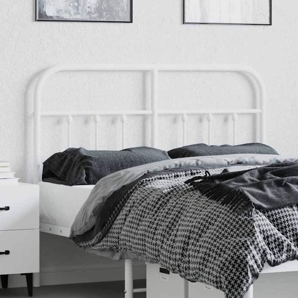 vidaXL Metalowe wymienne wezgłowie, białe, 120 cm
