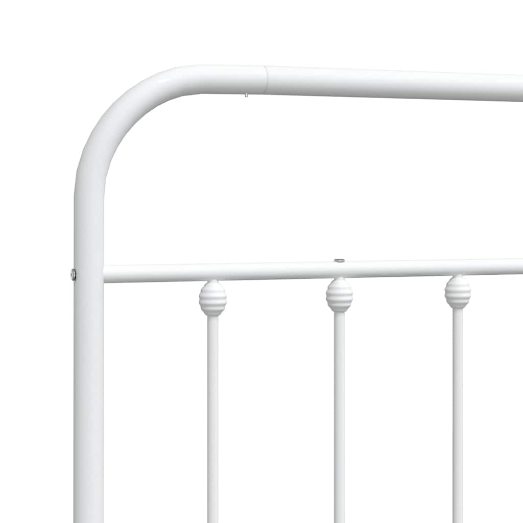 vidaXL Metalowe wymienne wezgłowie, białe, 120 cm