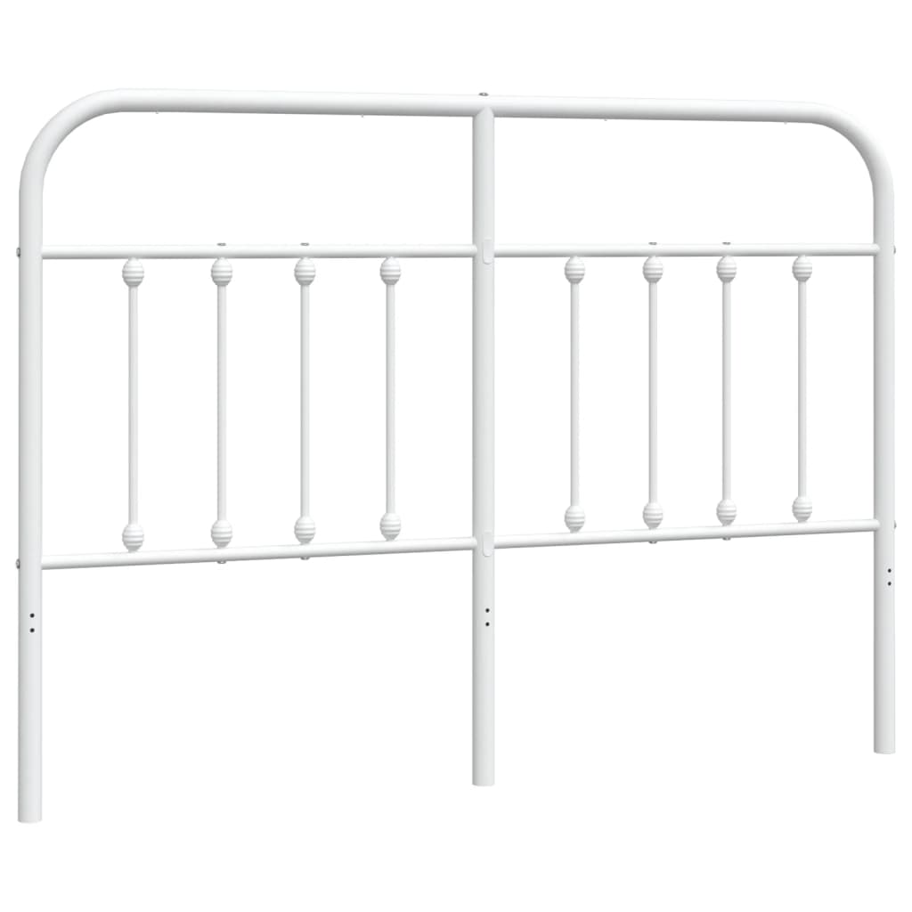 vidaXL Metalowe wymienne wezgłowie, białe, 135 cm