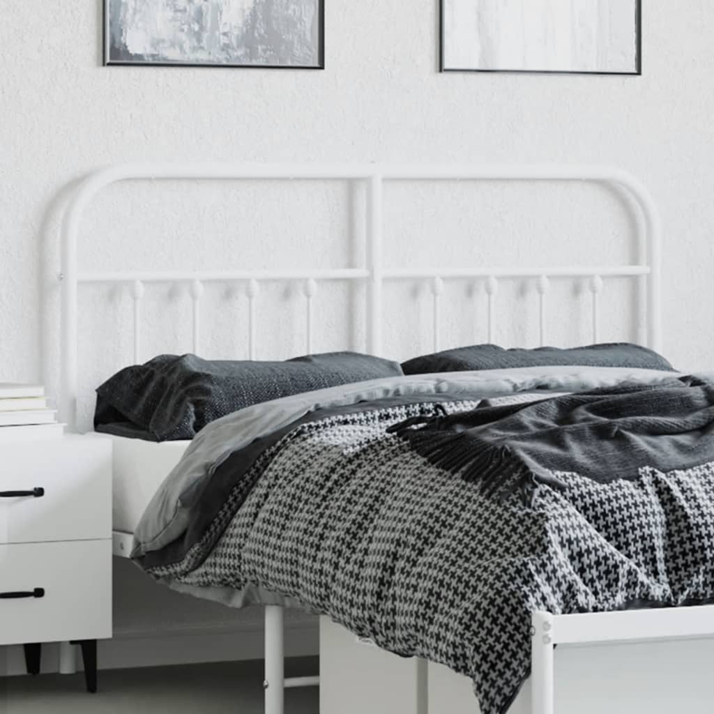 vidaXL Metalowe wymienne wezgłowie, białe, 135 cm