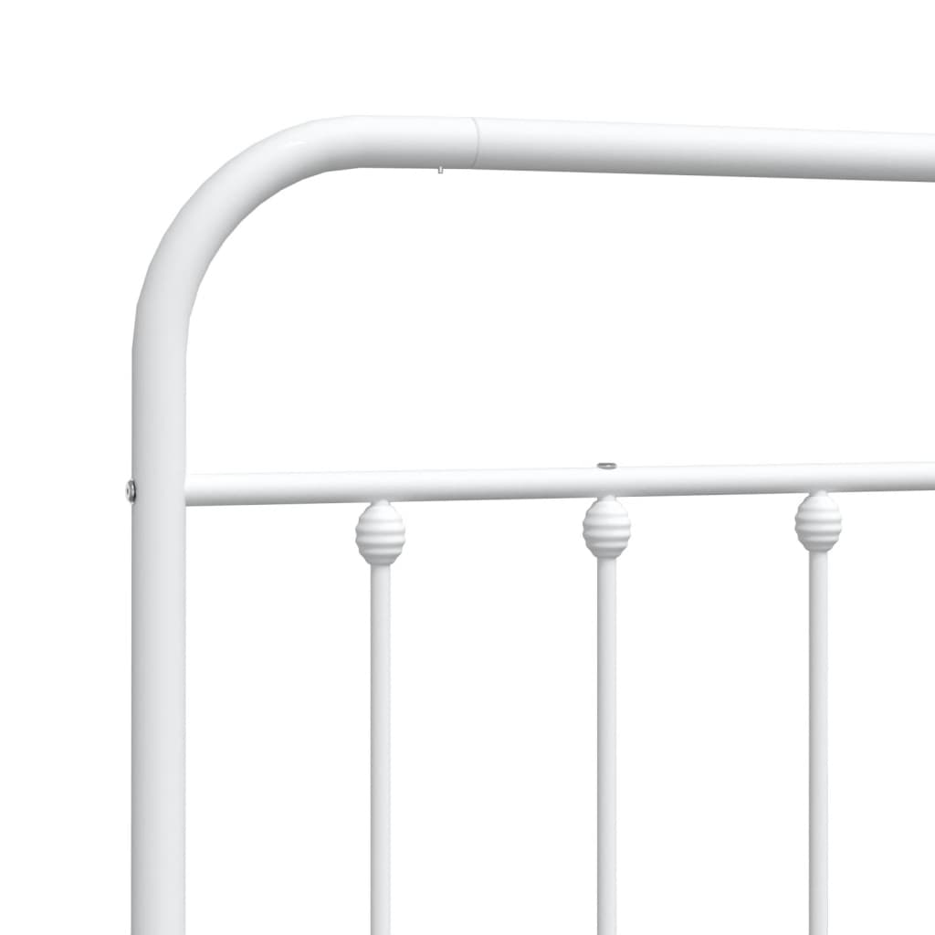 vidaXL Metalowe wymienne wezgłowie, białe, 135 cm