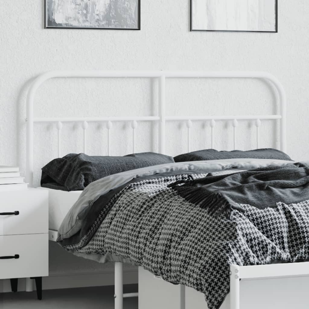 vidaXL Metalowe wymienne wezgłowie, białe, 140 cm