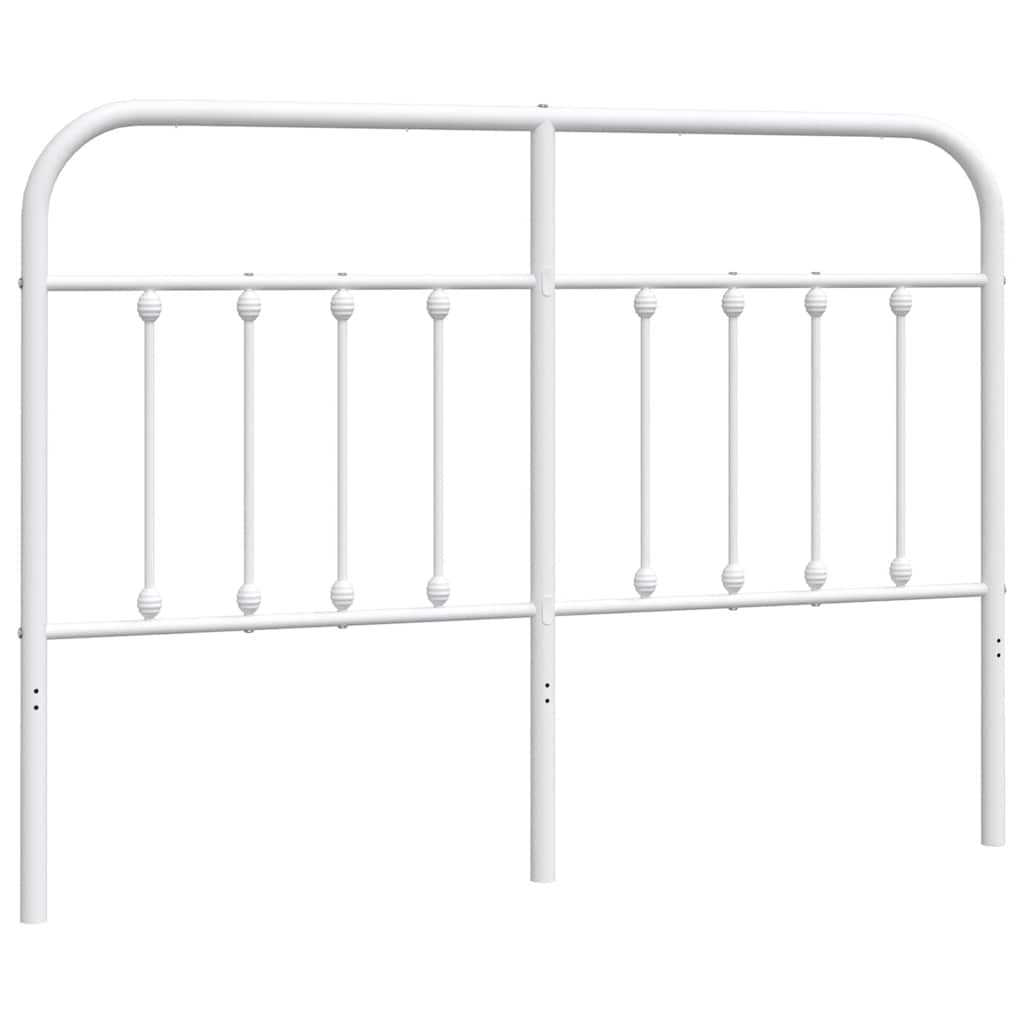 vidaXL Metalowe wymienne wezgłowie, białe, 150 cm