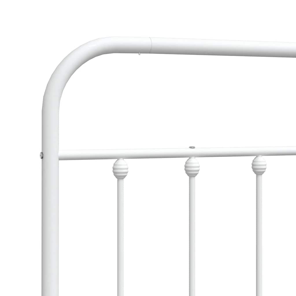 vidaXL Metalowe wymienne wezgłowie, białe, 150 cm