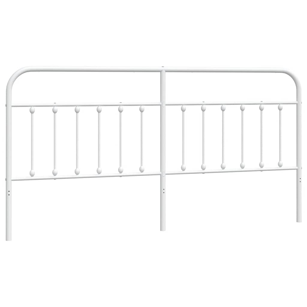 vidaXL Metalowe wymienne wezgłowie, białe, 193 cm