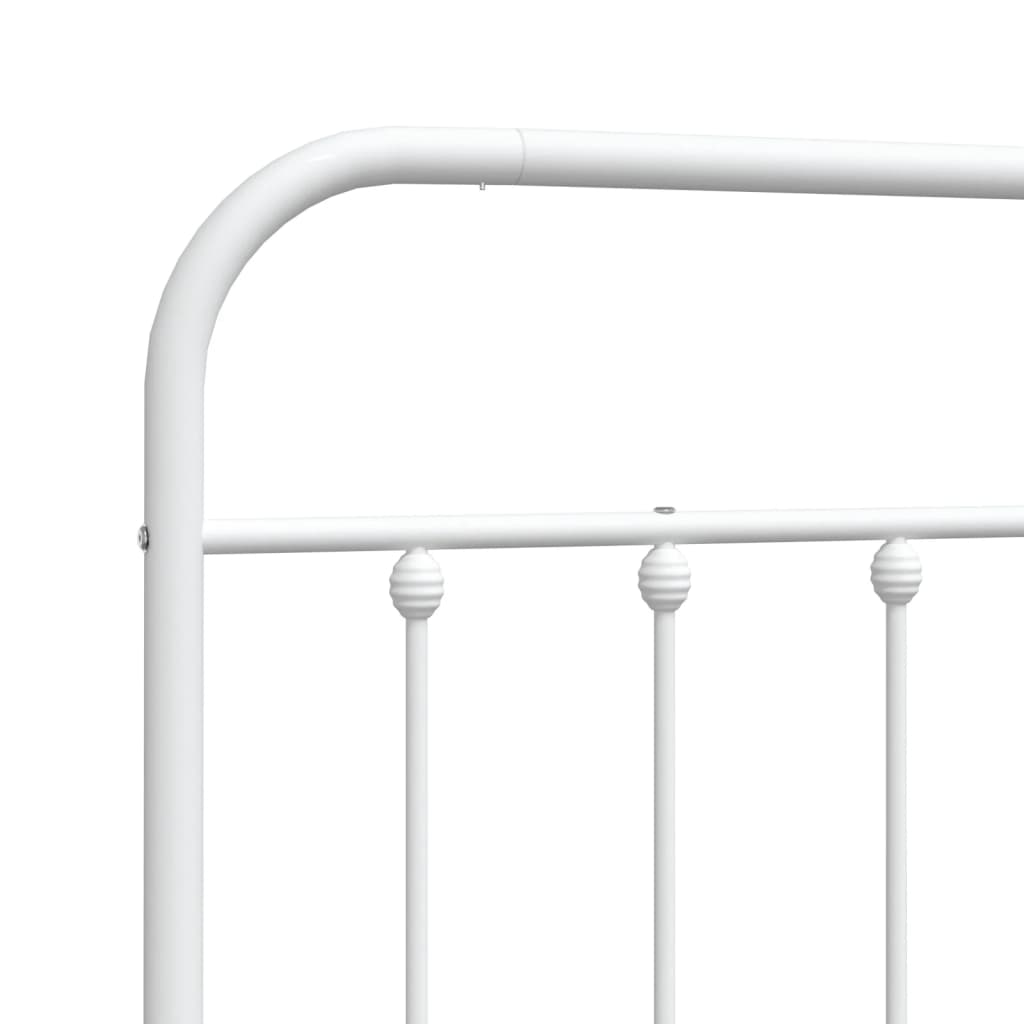 vidaXL Metalowe wymienne wezgłowie, białe, 200 cm