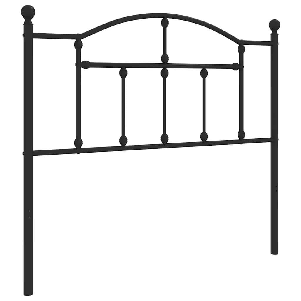 vidaXL Metalowe wymienne wezgłowie, czarne, 100 cm