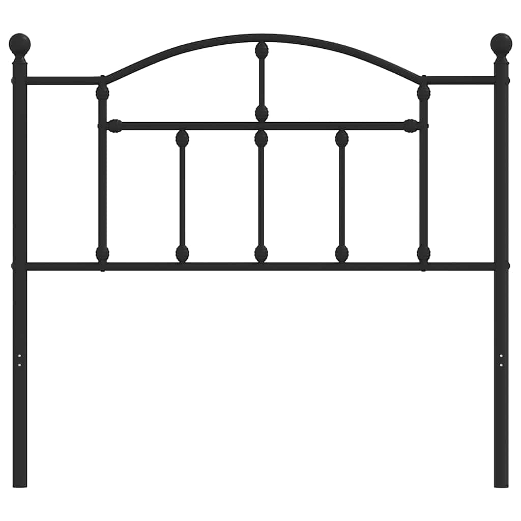 vidaXL Metalowe wymienne wezgłowie, czarne, 100 cm