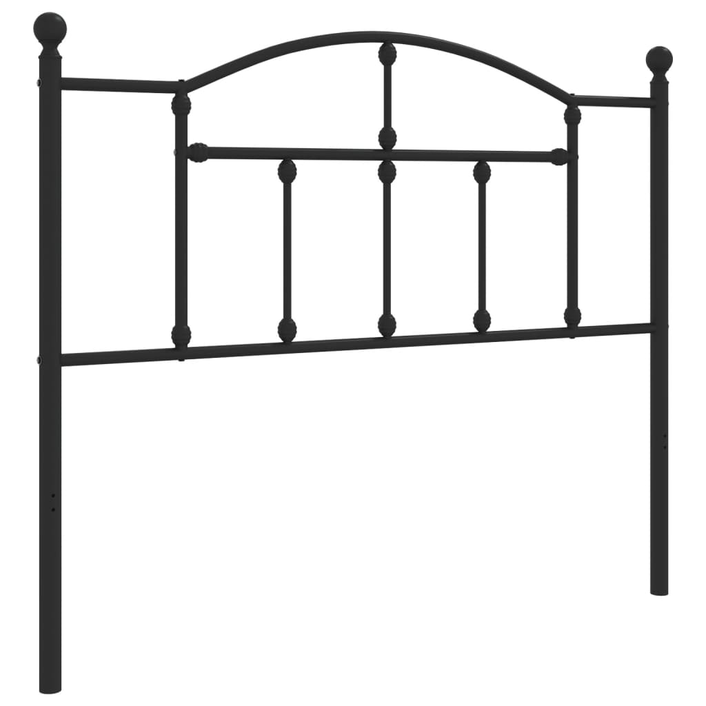 vidaXL Metalowe wymienne wezgłowie, czarne, 107 cm
