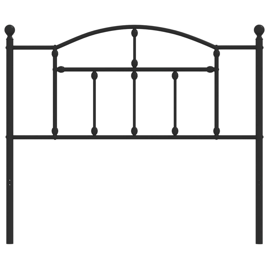 vidaXL Metalowe wymienne wezgłowie, czarne, 107 cm