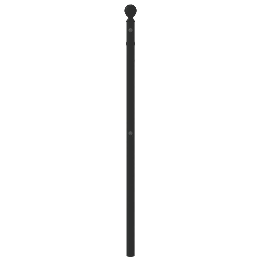 vidaXL Metalowe wymienne wezgłowie, czarne, 107 cm