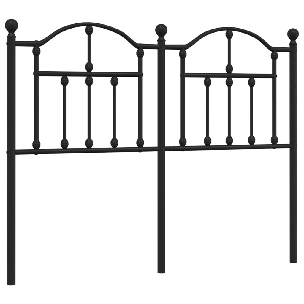 vidaXL Metalowe wymienne wezgłowie, czarne, 120 cm