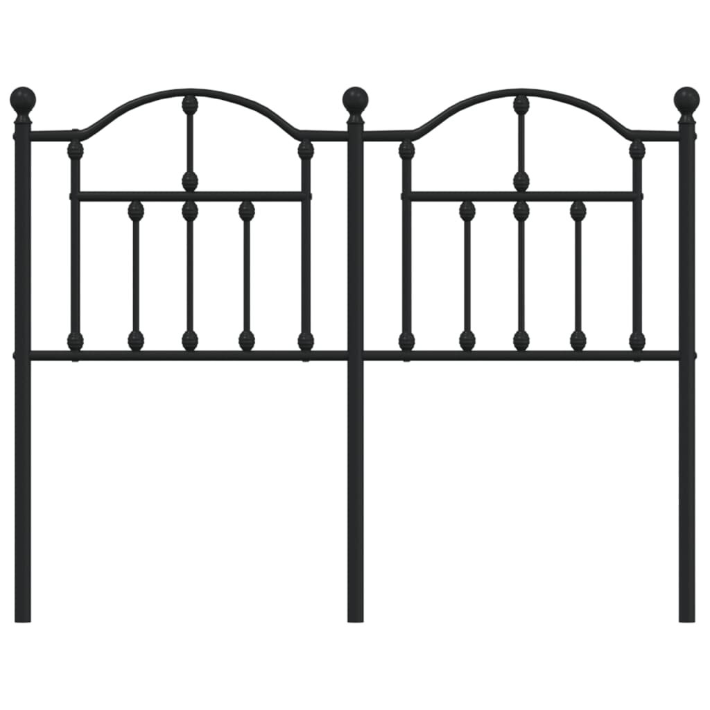 vidaXL Metalowe wymienne wezgłowie, czarne, 120 cm