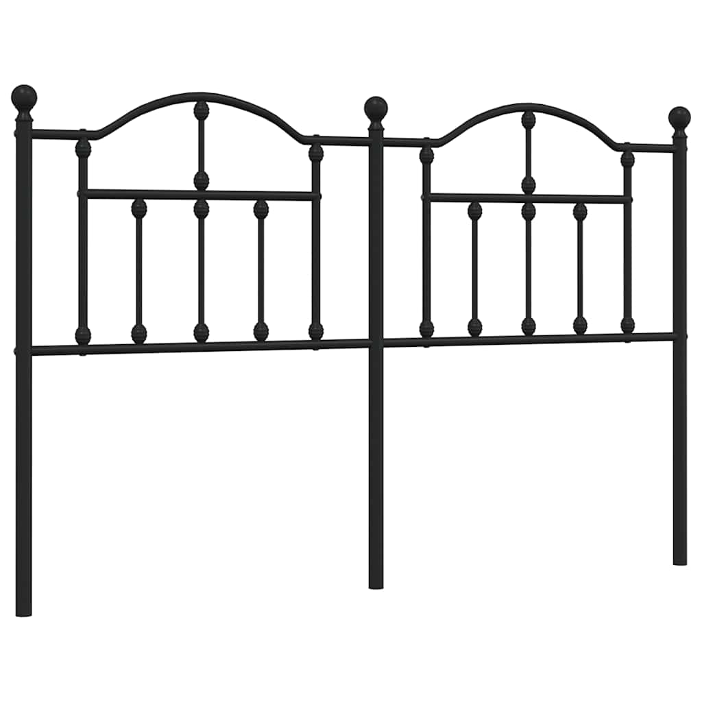 vidaXL Metalowe wymienne wezgłowie, czarne, 150 cm