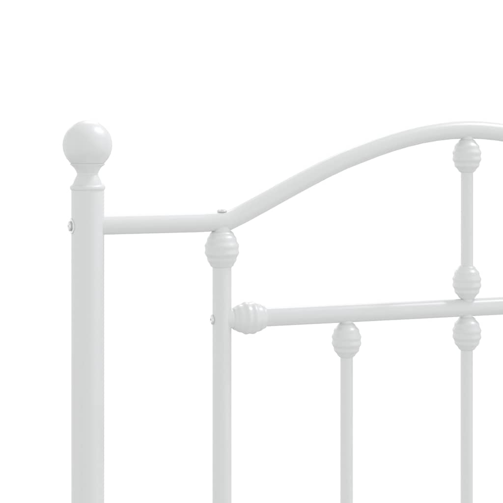 vidaXL Metalowe wymienne wezgłowie, białe, 100 cm