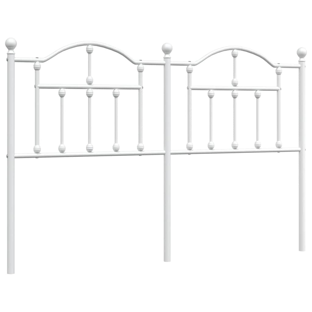 vidaXL Metalowe wymienne wezgłowie, białe, 150 cm