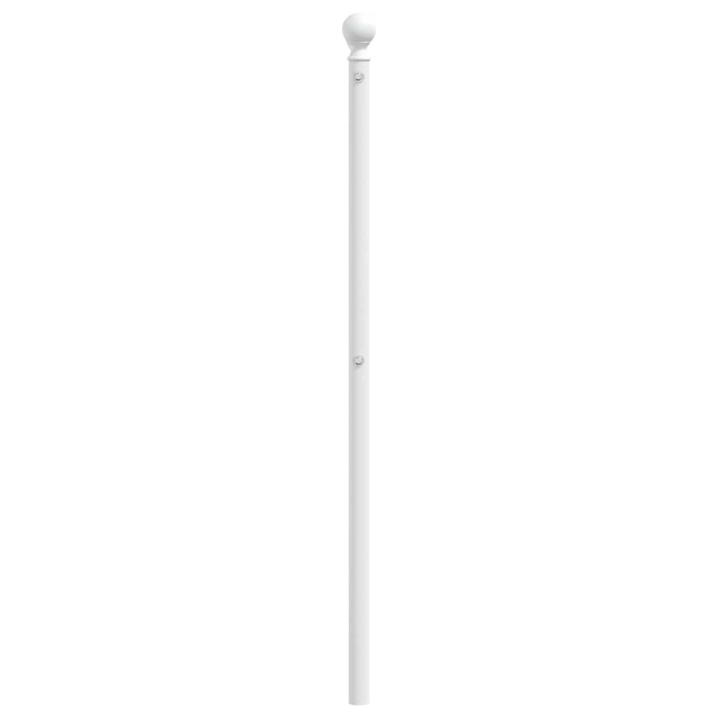 vidaXL Metalowe wymienne wezgłowie, białe, 150 cm