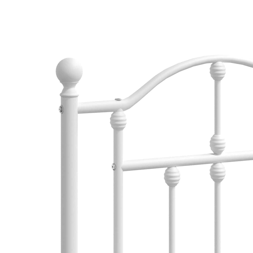 vidaXL Metalowe wymienne wezgłowie, białe, 150 cm