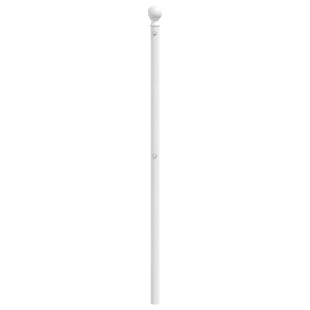 vidaXL Metalowe wymienne wezgłowie, białe, 180 cm