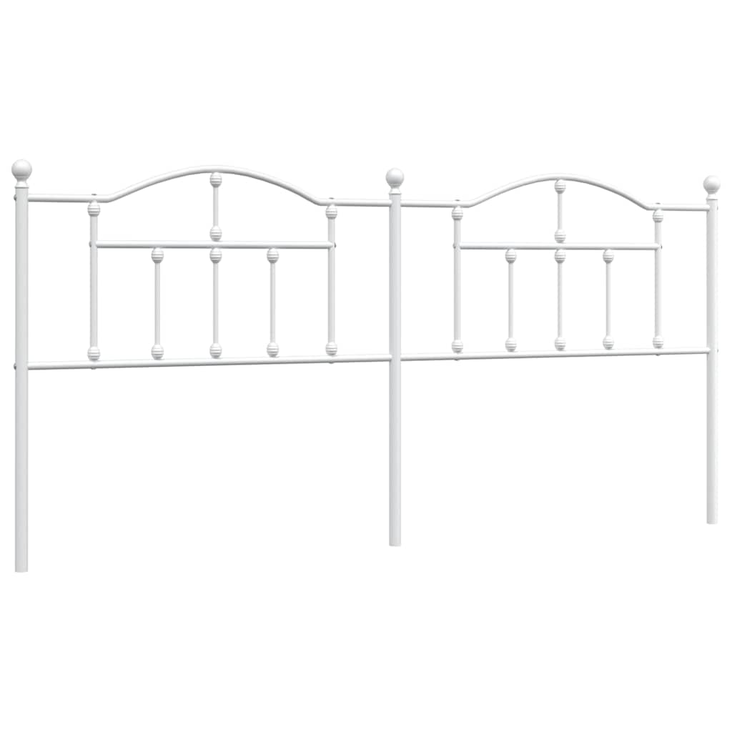 vidaXL Metalowe wymienne wezgłowie, białe, 200 cm
