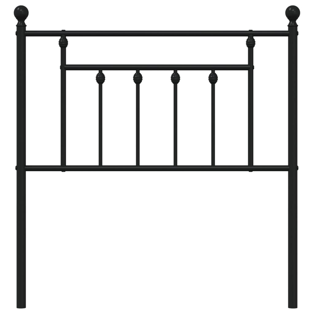 vidaXL Metalowe wymienne wezgłowie, czarne, 80 cm