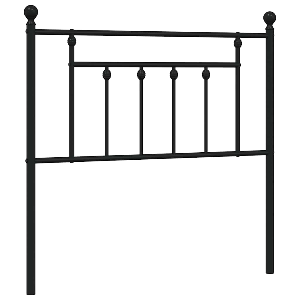 vidaXL Metalowe wymienne wezgłowie, czarne, 90 cm