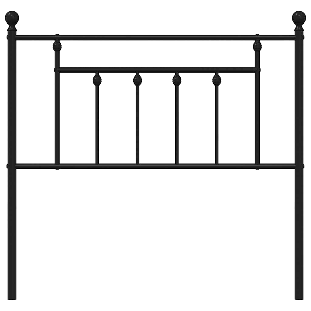 vidaXL Metalowe wymienne wezgłowie, czarne, 90 cm