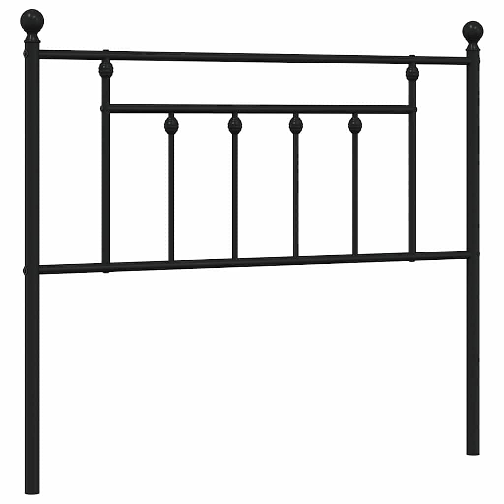 vidaXL Metalowe wymienne wezgłowie, czarne, 100 cm