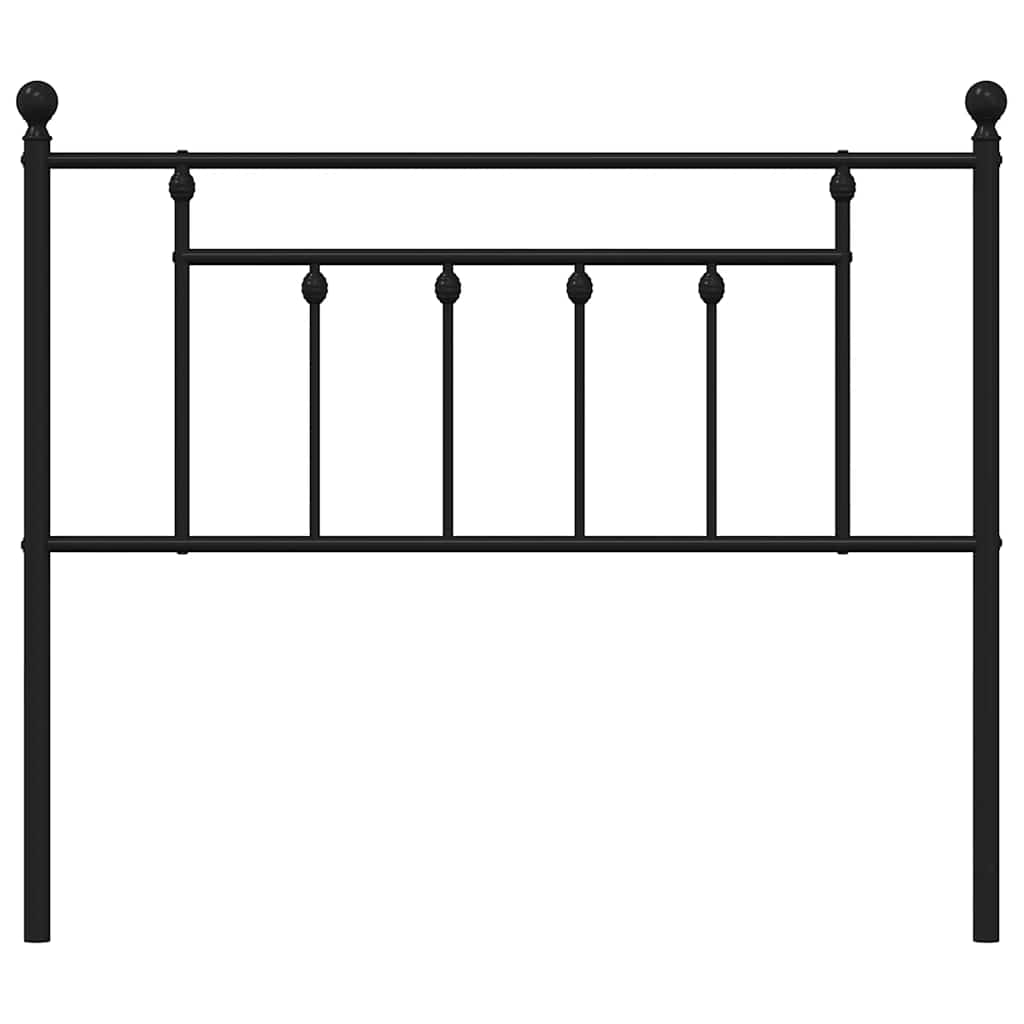vidaXL Metalowe wymienne wezgłowie, czarne, 100 cm