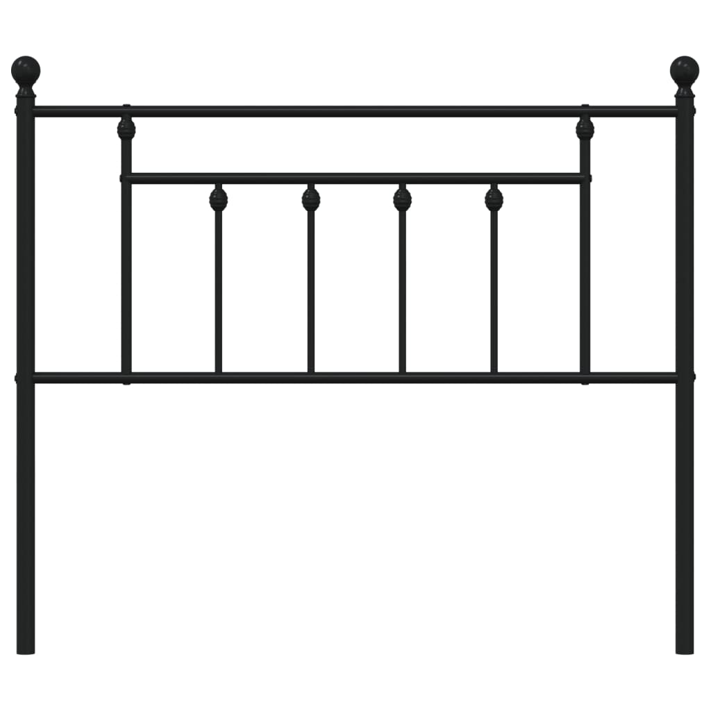 vidaXL Metalowe wymienne wezgłowie, czarne, 107 cm