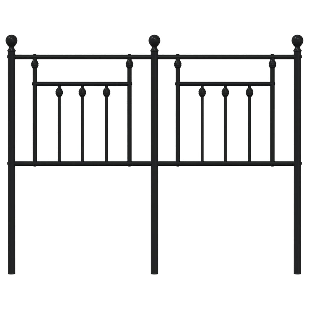 vidaXL Metalowe wymienne wezgłowie, czarne, 120 cm