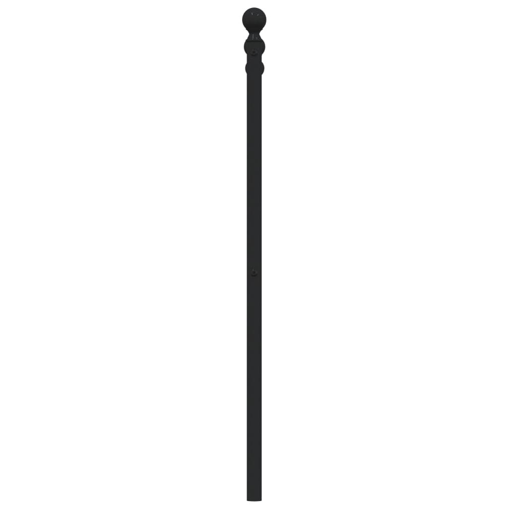 vidaXL Metalowe wymienne wezgłowie, czarne, 120 cm