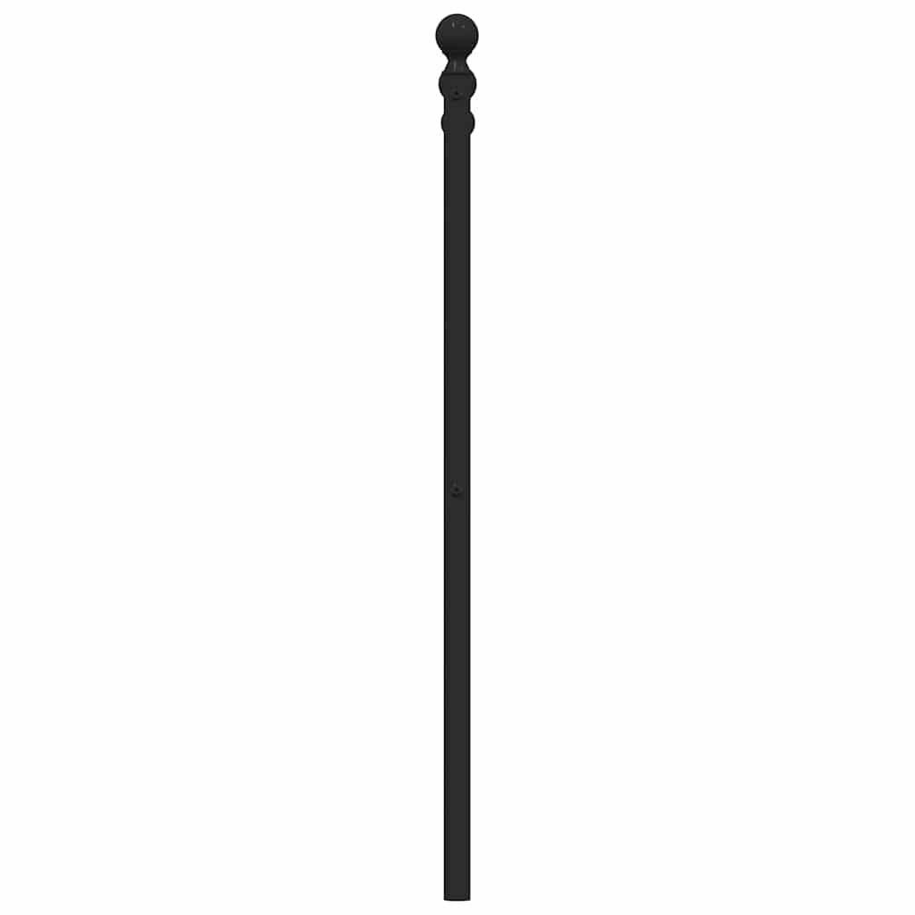 vidaXL Metalowe wymienne wezgłowie, czarne, 135 cm
