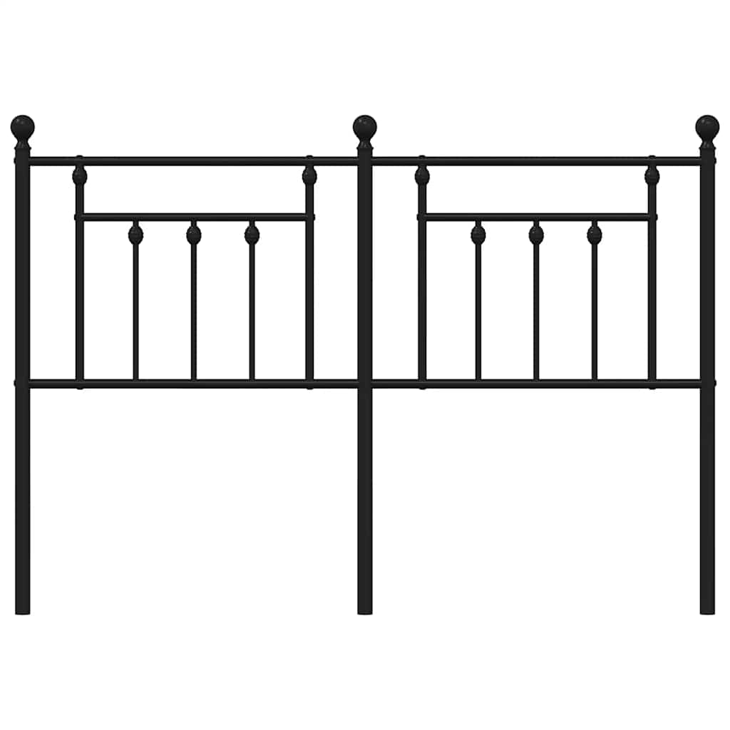 vidaXL Metalowe wymienne wezgłowie, czarne, 140 cm